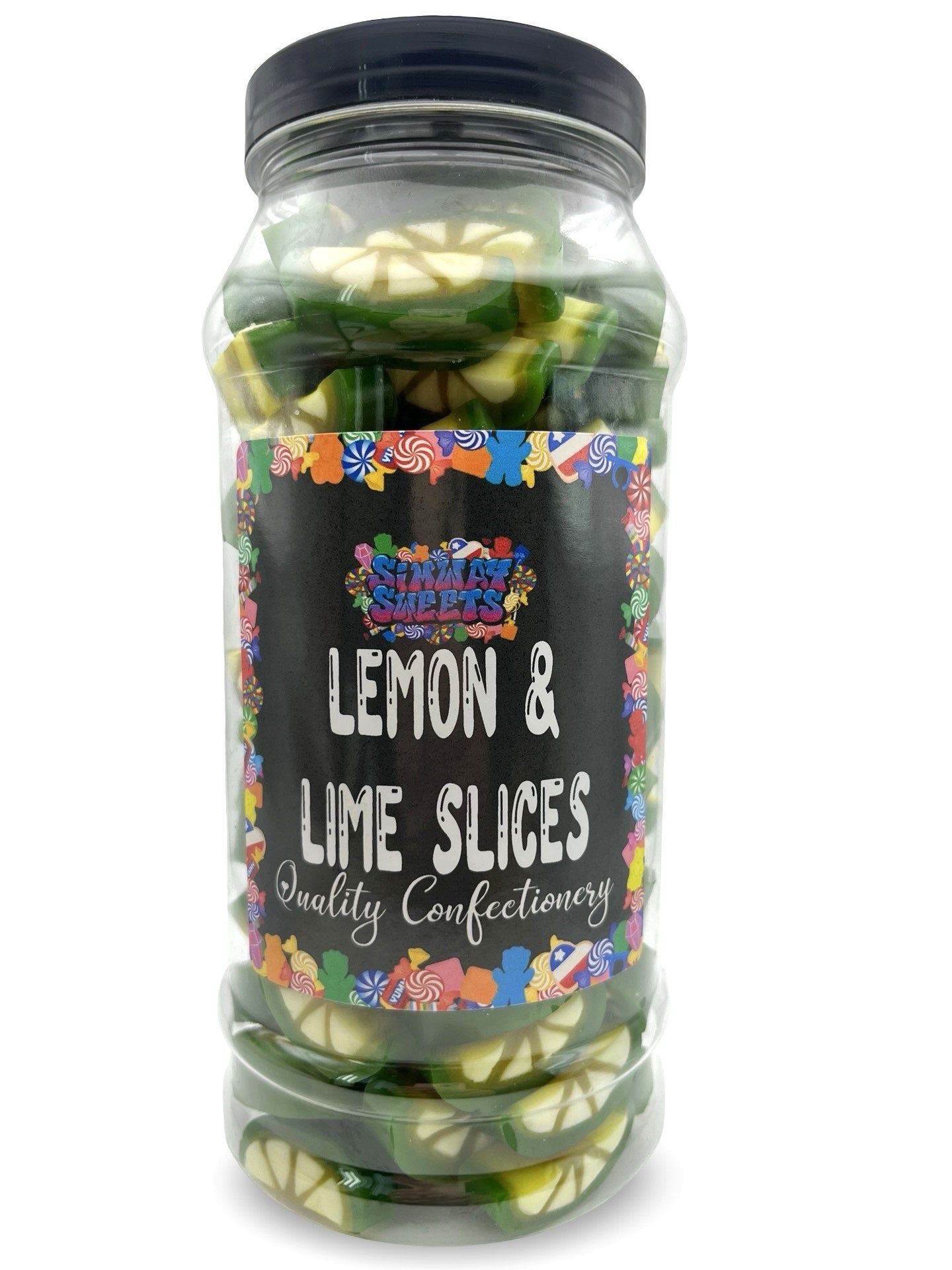 Lemon & Lime Slices Retro Gummy Sweets Gift Jar - 705g