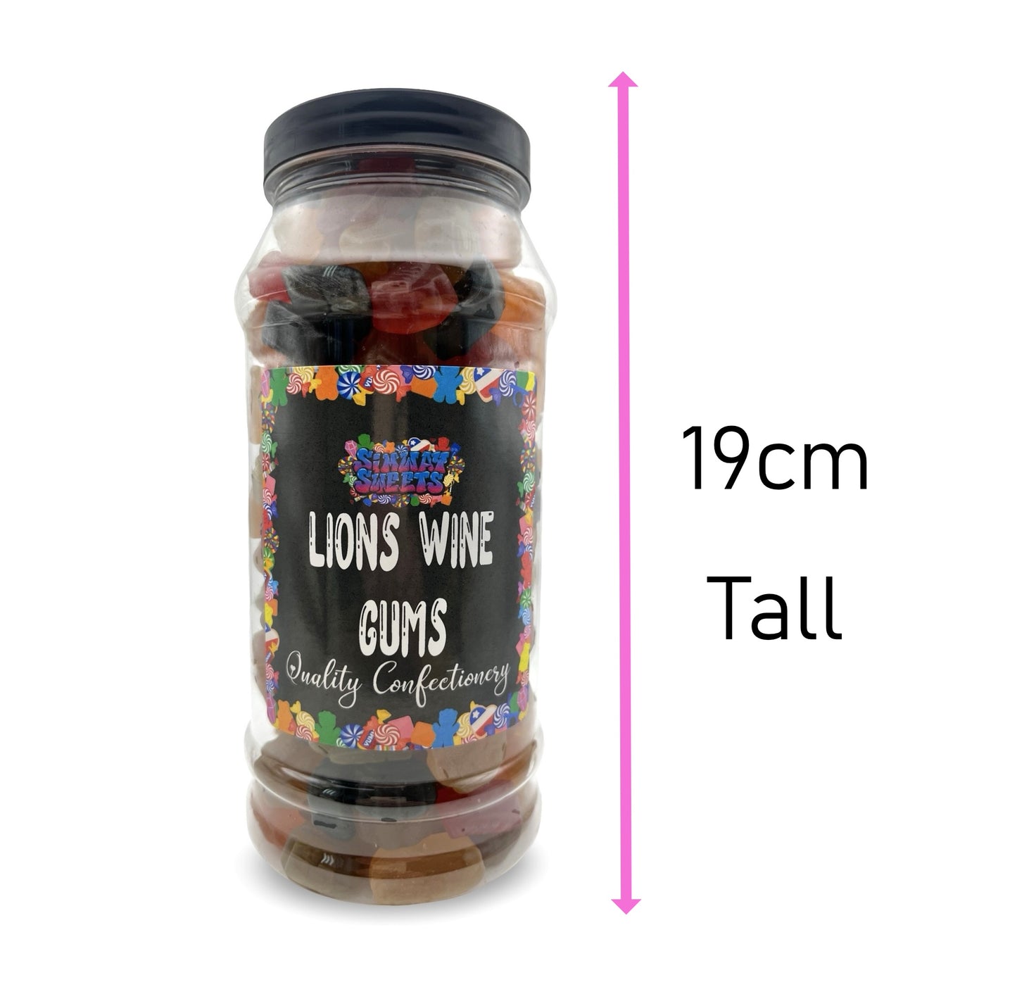 Traditional Lion Wine Gums Retro Sweets Gift Jar - 800g