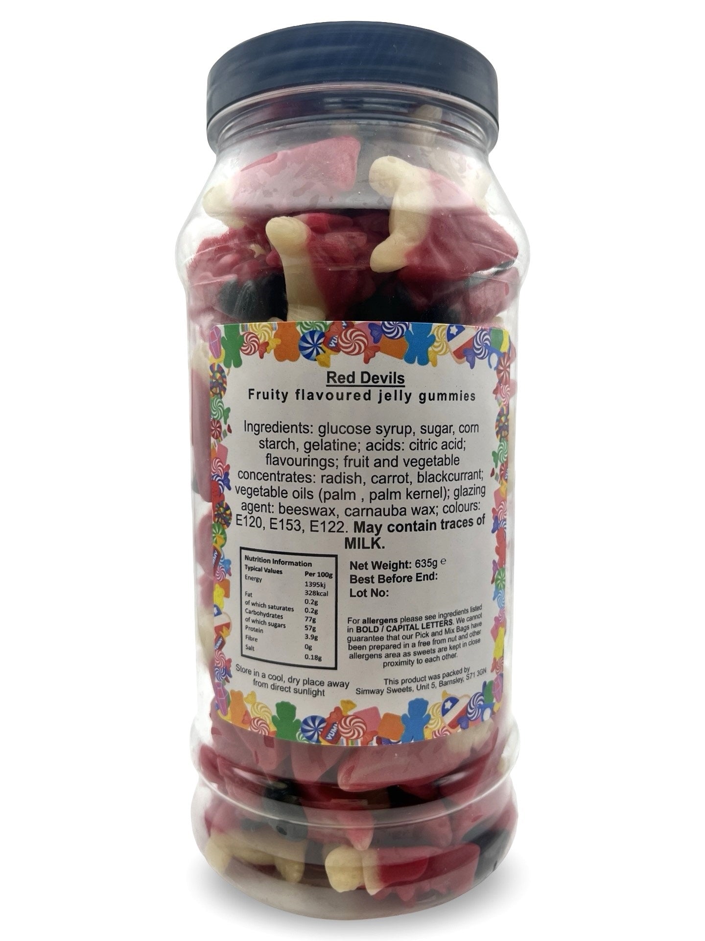 Red Devil Jelly Sweets Gummy Retro Sweets Gift Jar - 635g