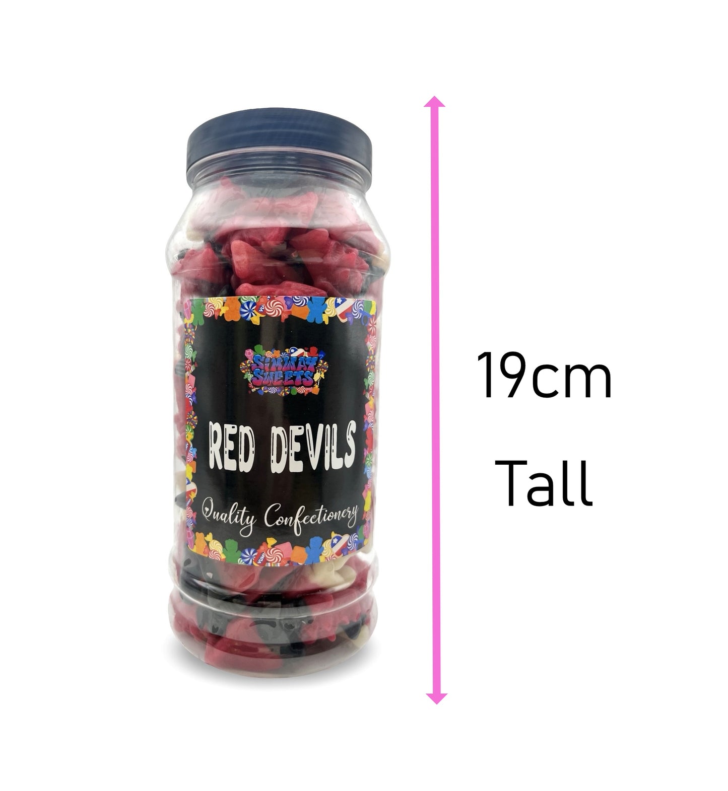 Red Devil Jelly Sweets Gummy Retro Sweets Gift Jar - 635g