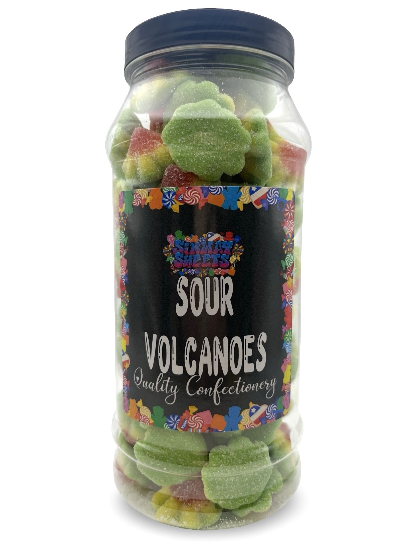 Sour Volcanoes Retro Fizzy Gummy Sweets Gift Jar - 590g