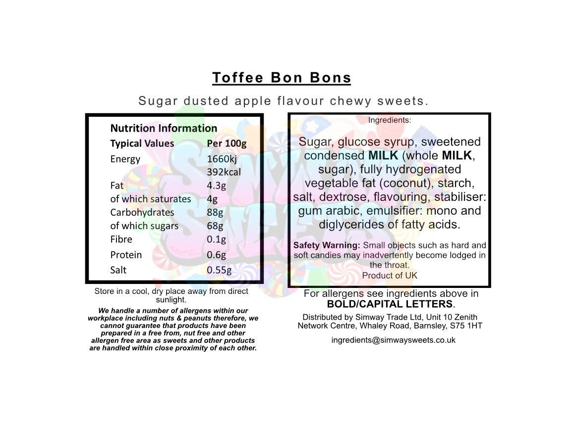 Bon Bons - Toffee Flavour