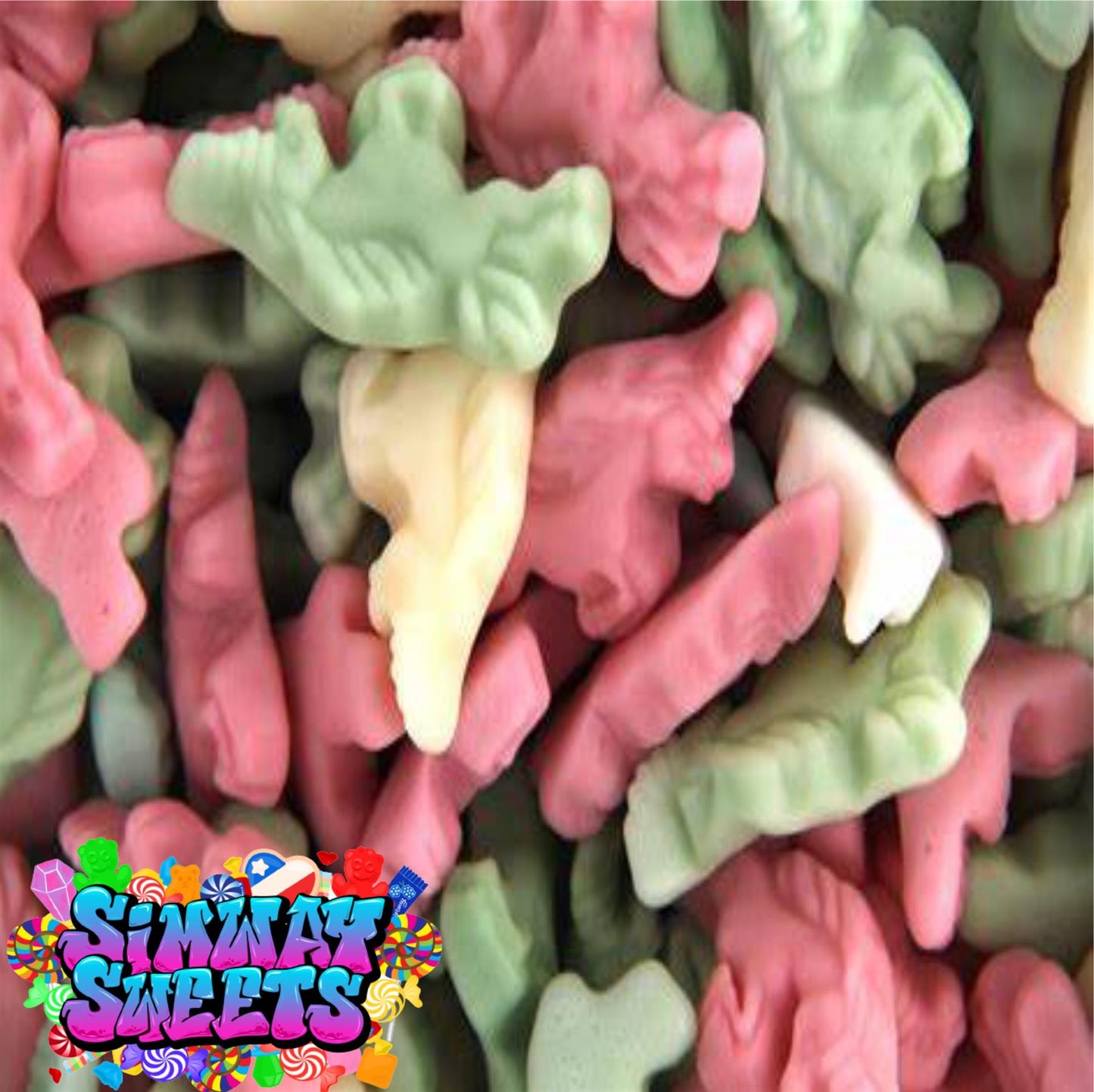 Jelly Unicorns Gummy Retro Sweets Gift Jar - 575g