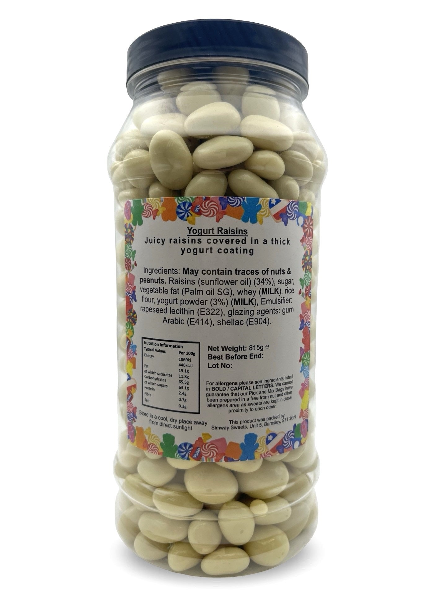 Yogurt Covered Raisins Retro Sweets Gift Jar - 815g