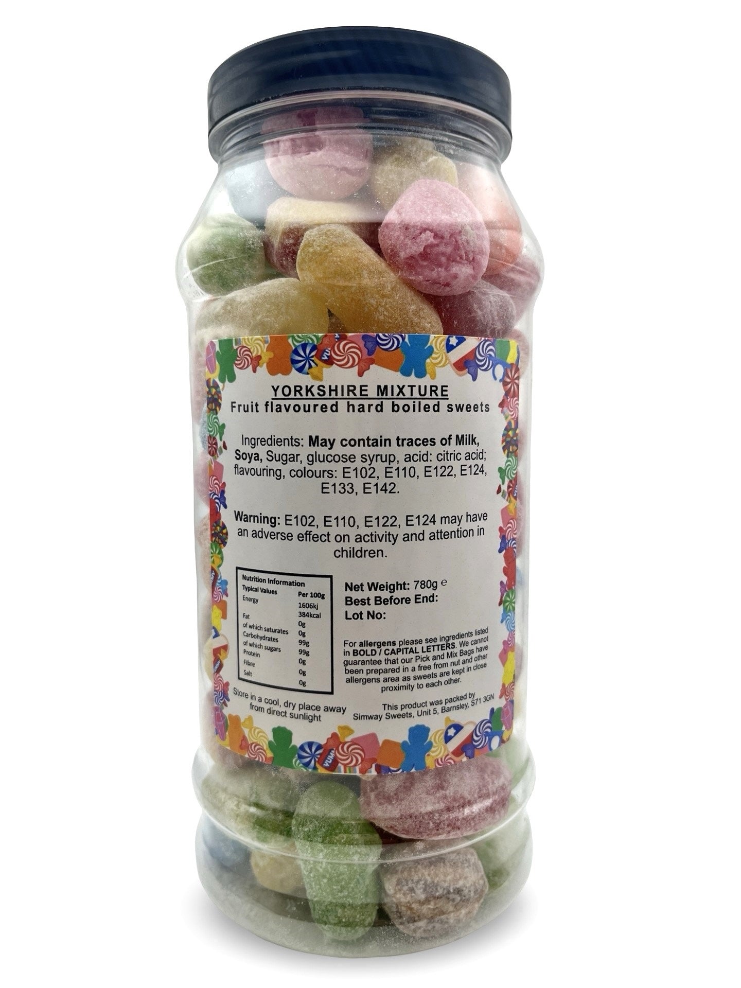 Yorkshire Mixture Hard Boiled Retro Sweets Gift Jar - 780g