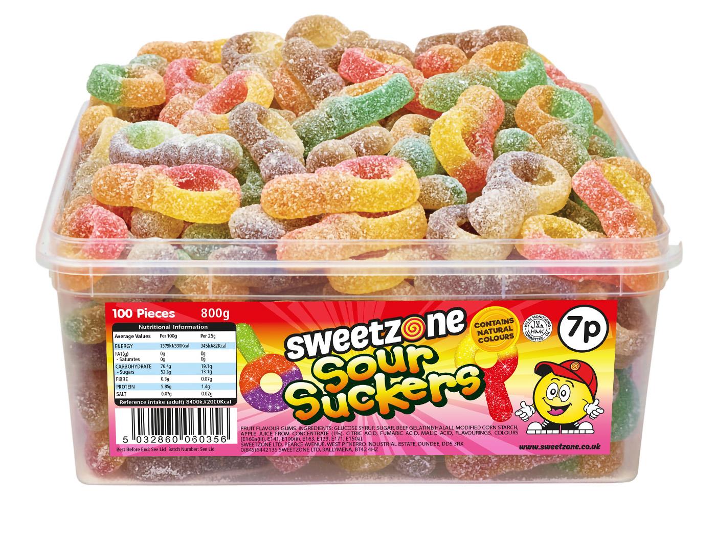 Sour Suckers 800g Tub