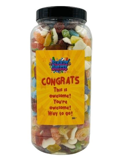 Simway Sweets Congratulations Gift Huge Mega 3KG Sweet Jar - Pick Your Mix!