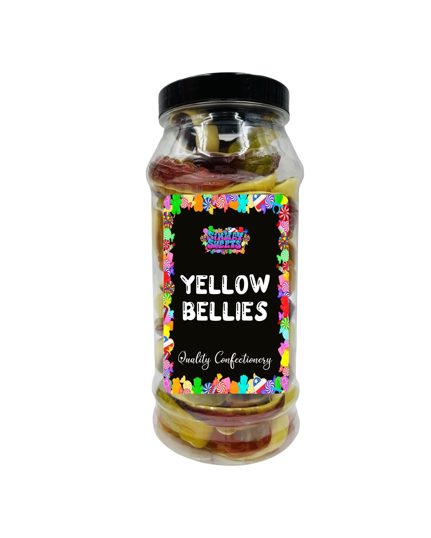 Haribo Yellow Bellies Gummy Foam Snakes Retro Sweets Gift Jar - 530g