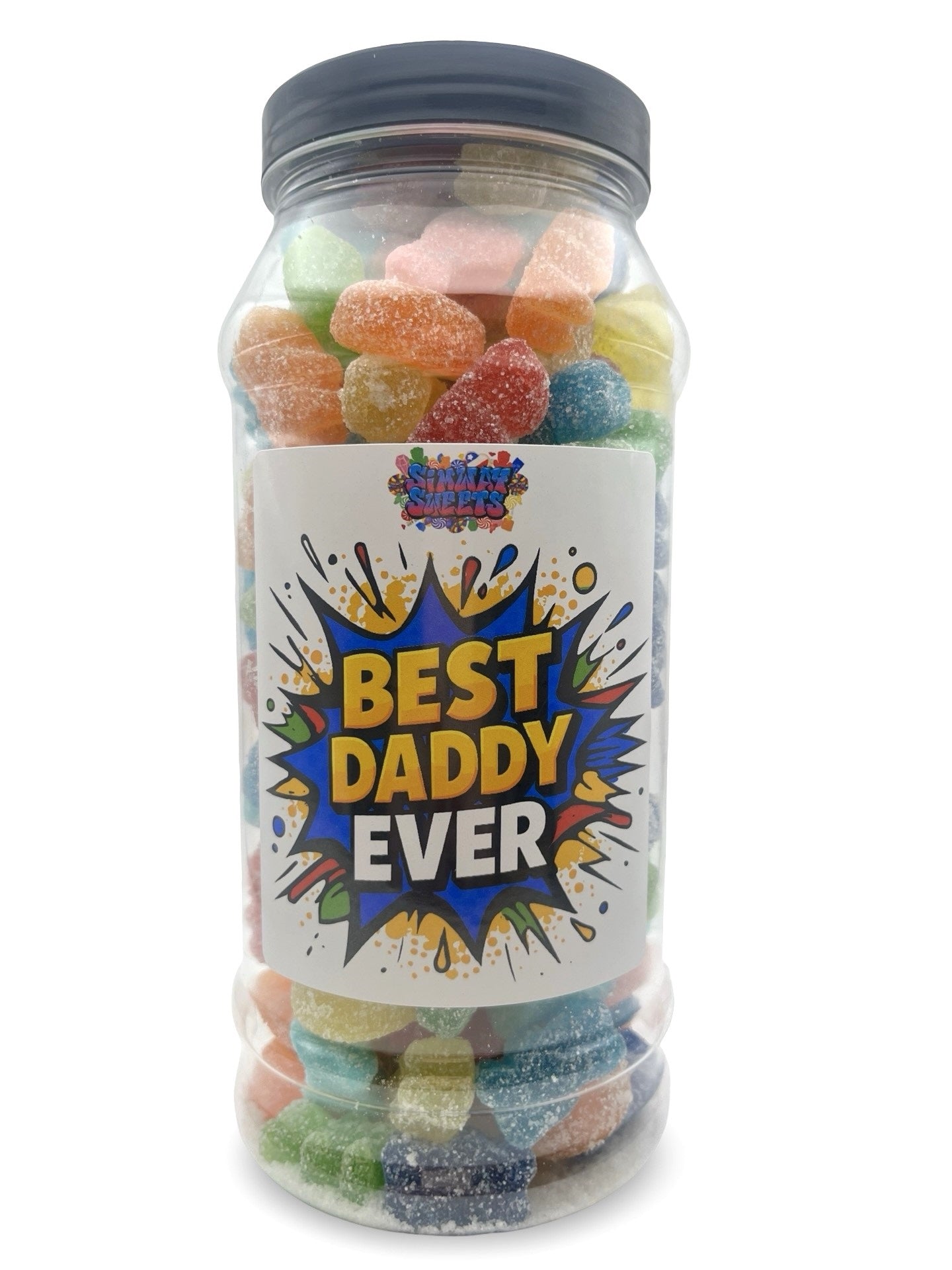 Father's Day Sweet Jar CHOOSE YOUR DESIGN full of Fizzy Pick n Mix - 660g
