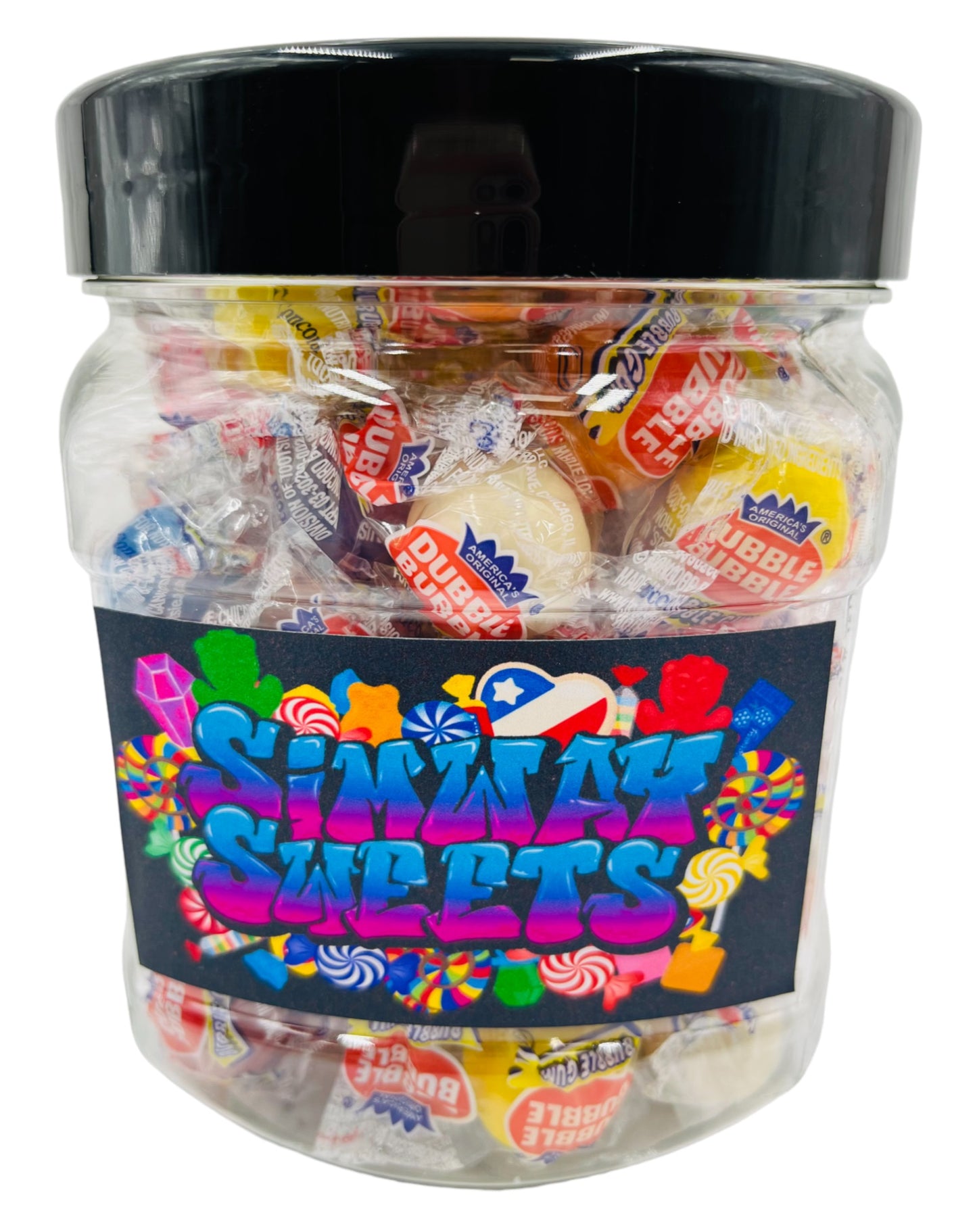 Simway Sweets Jar 400g - Cry Baby Bubblegum - Individually Wrapped American Sweets - Approximately 70 Pieces