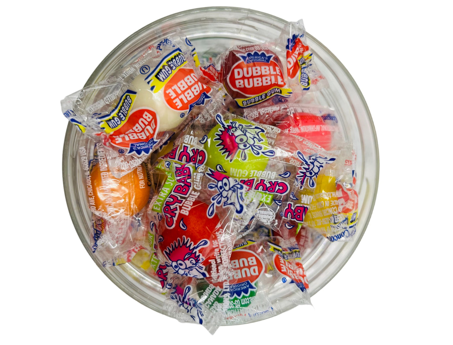 Simway Sweets Jar 400g - Cry Baby Bubblegum - Individually Wrapped American Sweets - Approximately 70 Pieces