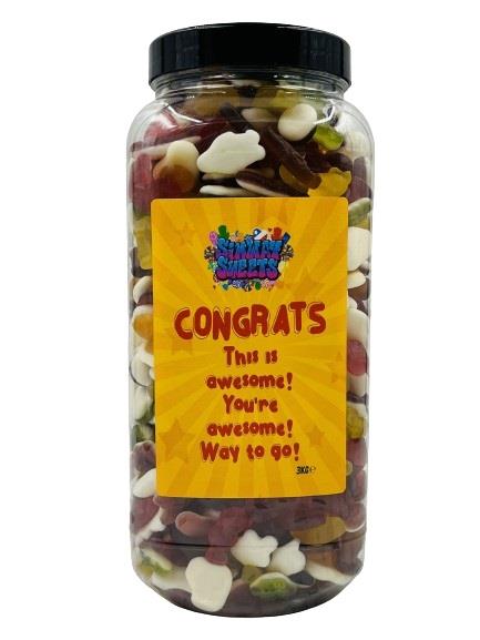 Simway Sweets Congratulations Gift Huge Mega 3KG Sweet Jar - Pick Your Mix!