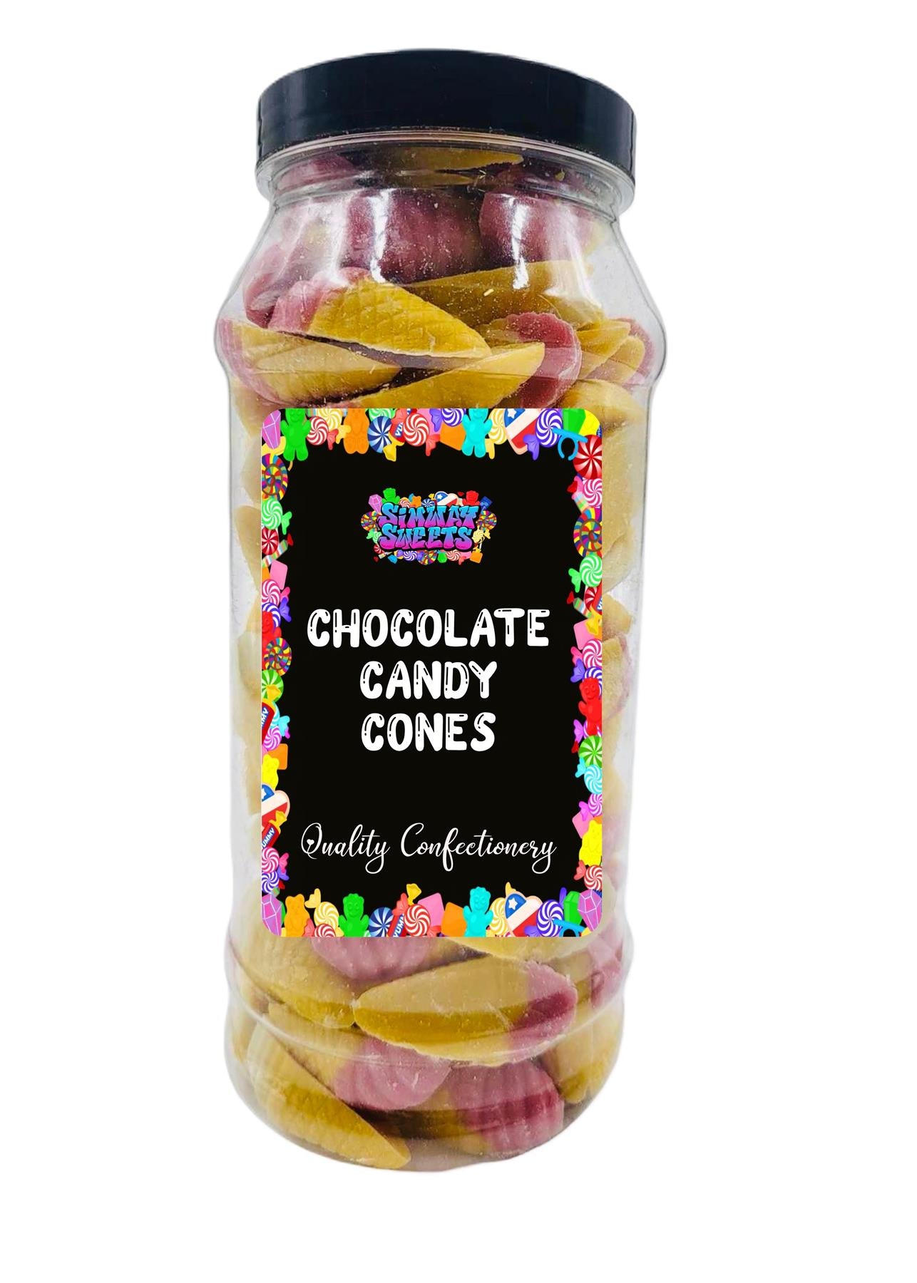Chocolate Candy Cones Ice Cream Shapes Retro Sweets Gift Jar - 705g