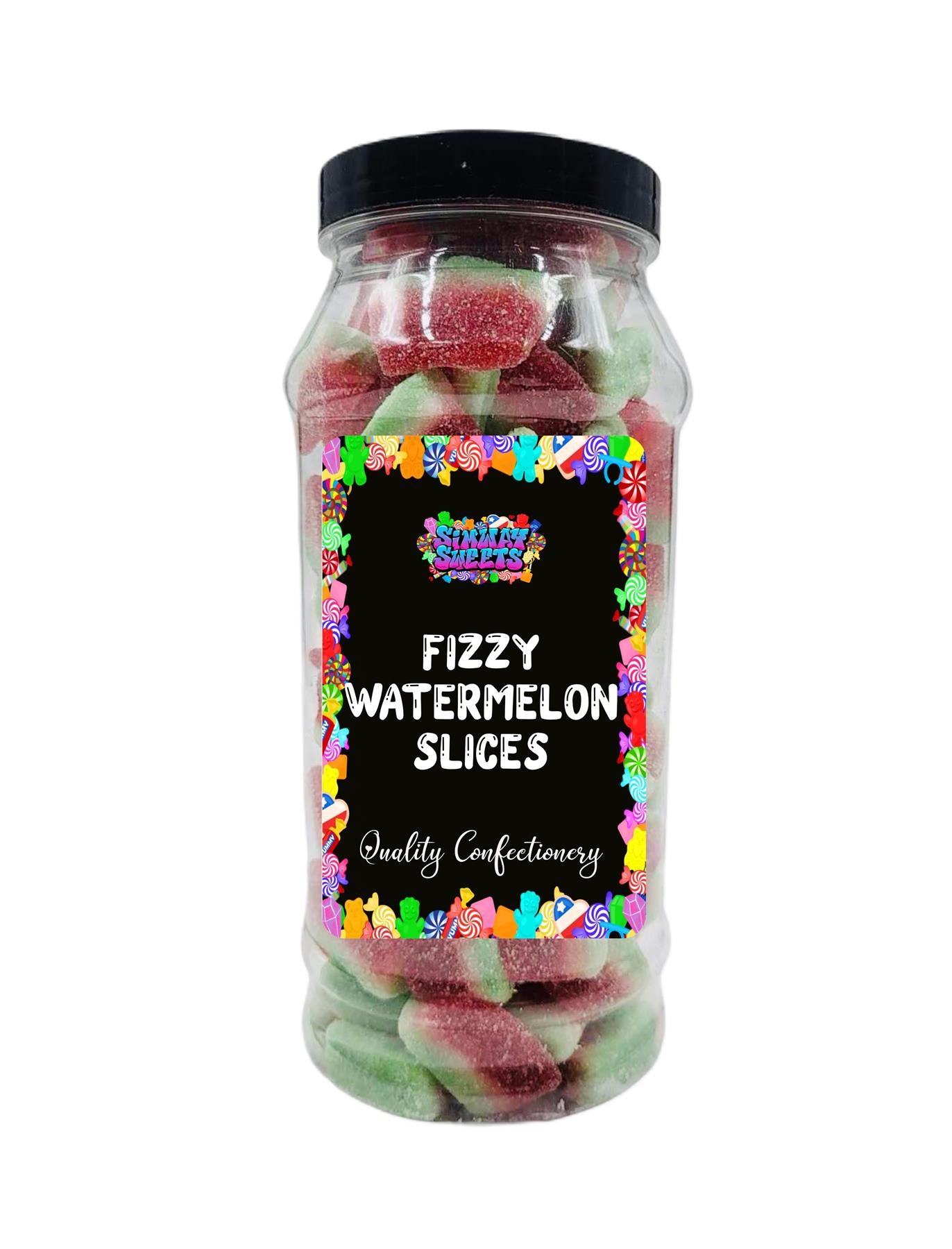 Fizzy Watermelon Slices Retro Sweets Gift Jar - 600g