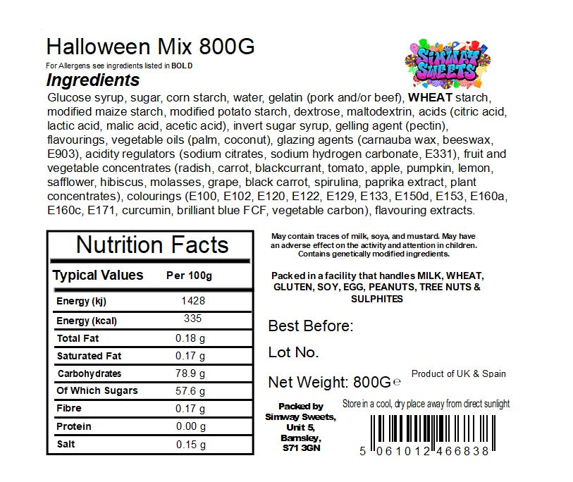 Halloween Trick or Treat Pick N Mix Sweets