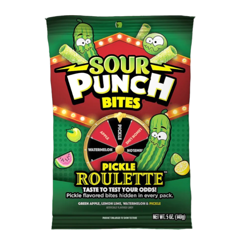 Sour Punch Bites Pickle Roulette - 140g