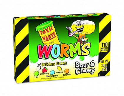 Toxic Waste Worms - 85g Theatre Box