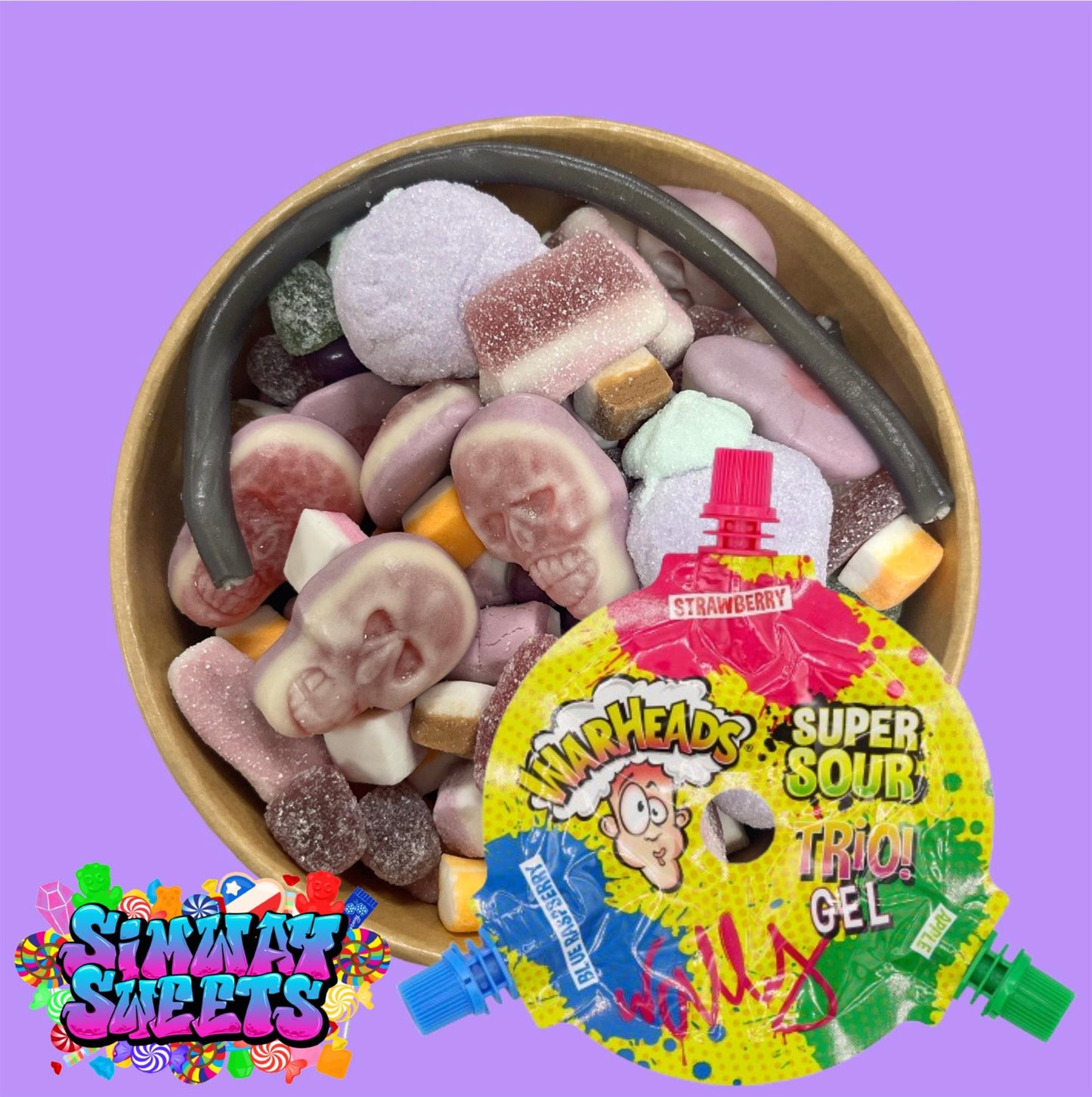 Violet Candy Salad - With Gel