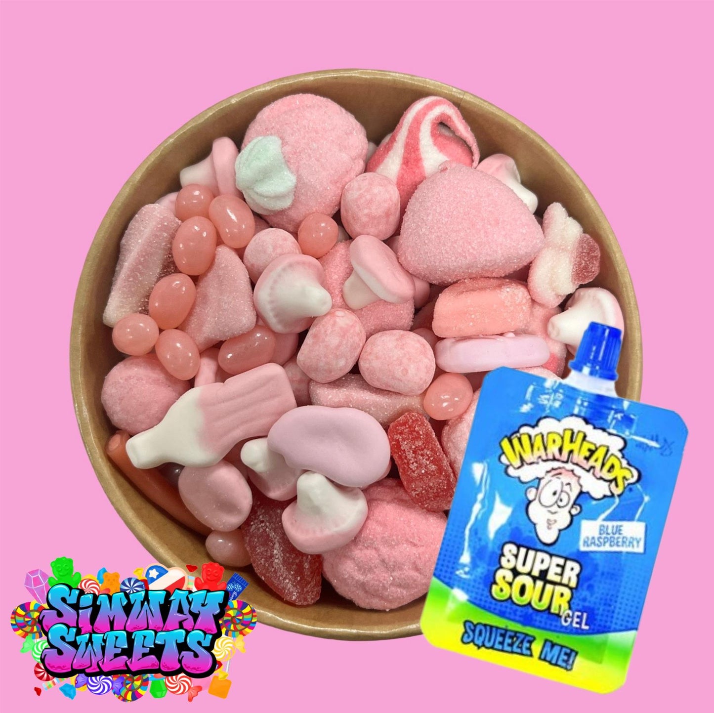 Pretty In Pink Candy Salad - With Gel