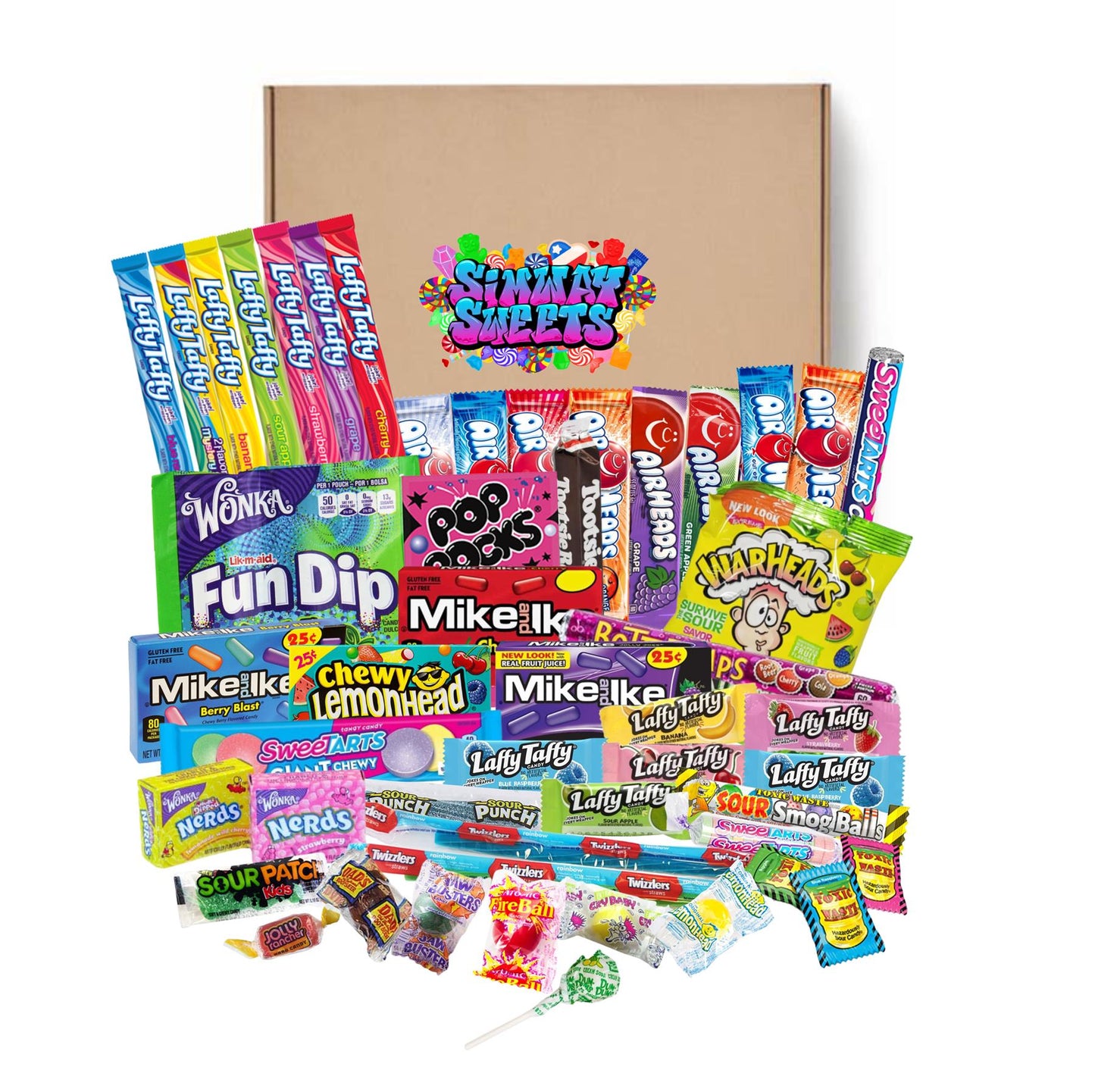 American Sweets Candy Box Gift Personalised USA Candies 50 Items
