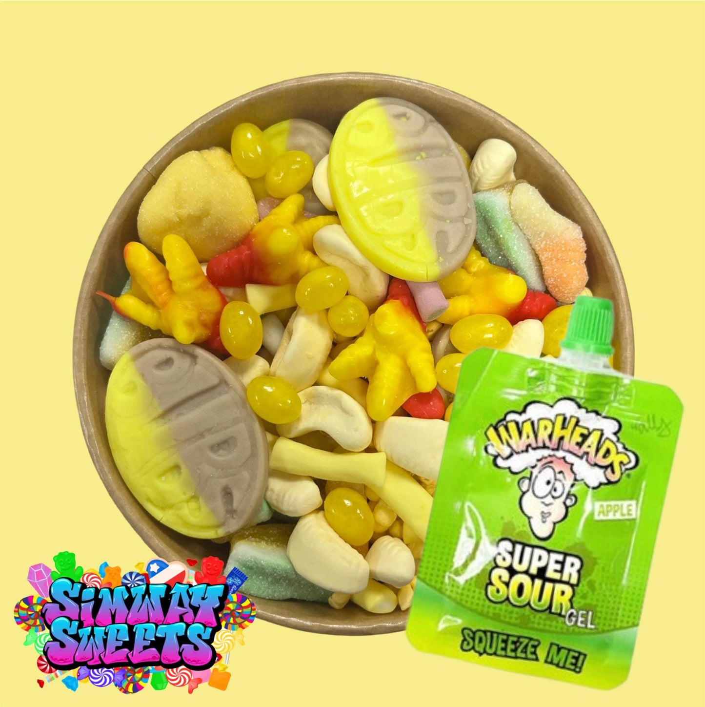 Yellow Candy Salad - With Gel