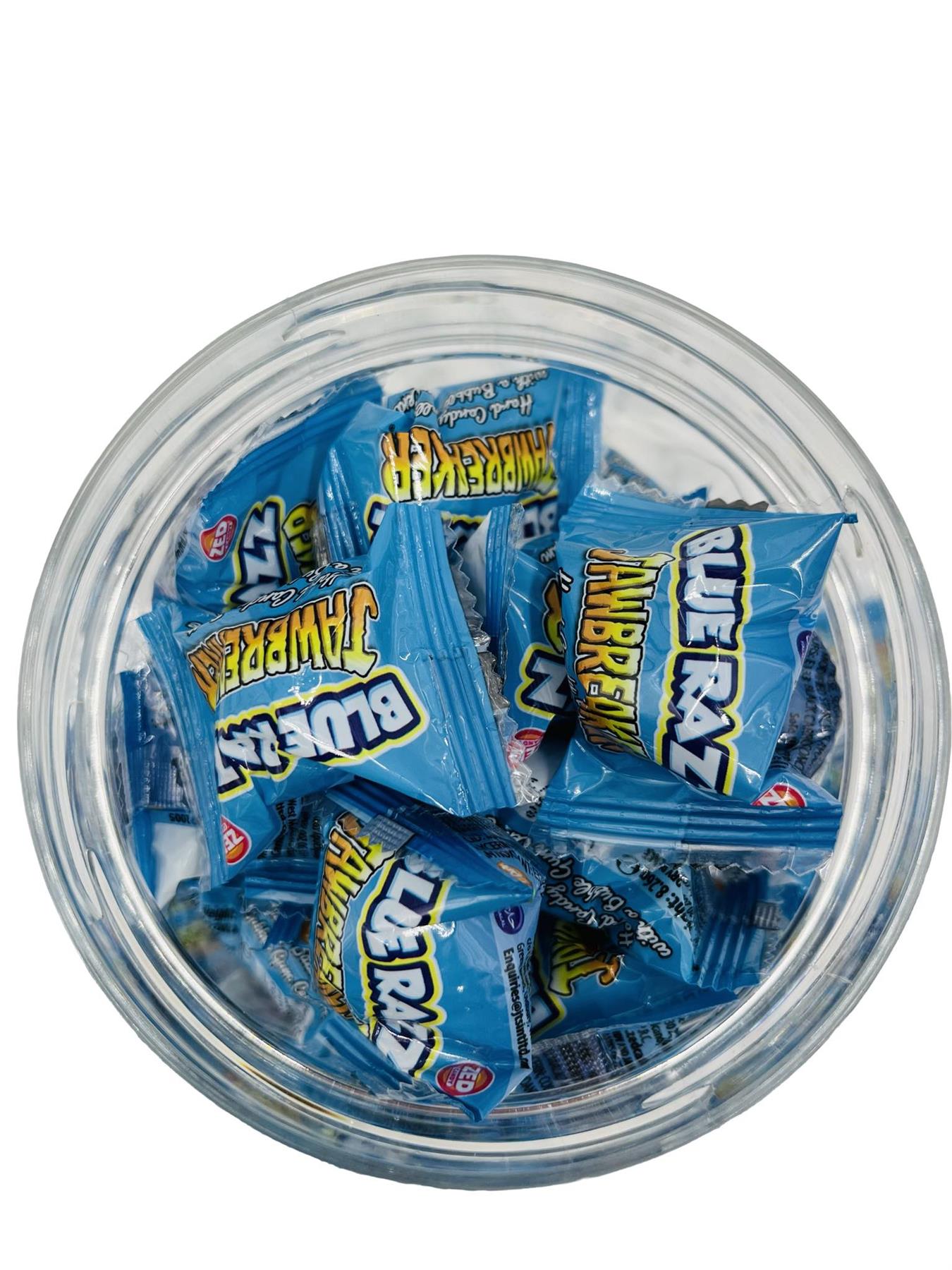 Simway Sweets Jar 440g Jaw Breakers Blue Raspberry Individually Wr