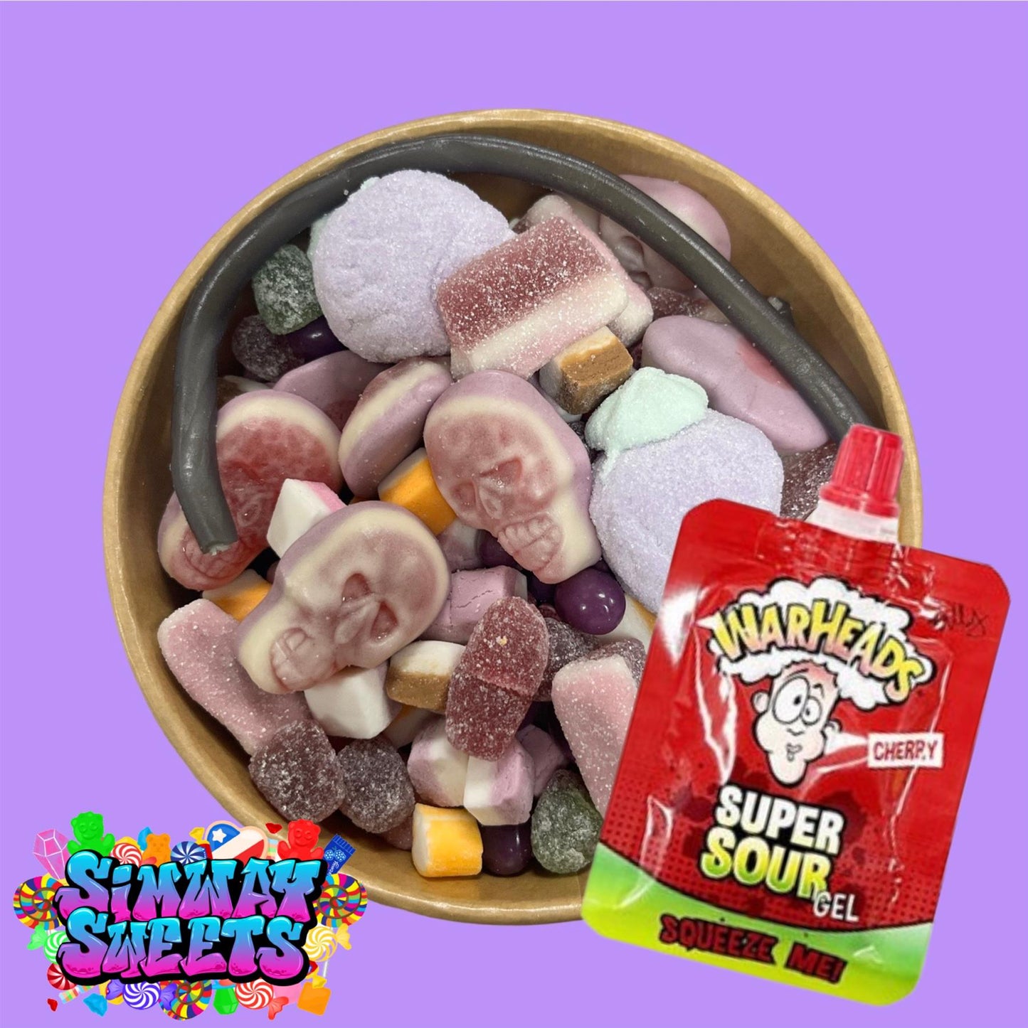 Violet Candy Salad - With Gel