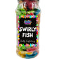 Swirly Fish Jelly Gummy Retro Sweets Gift Jar - 755g