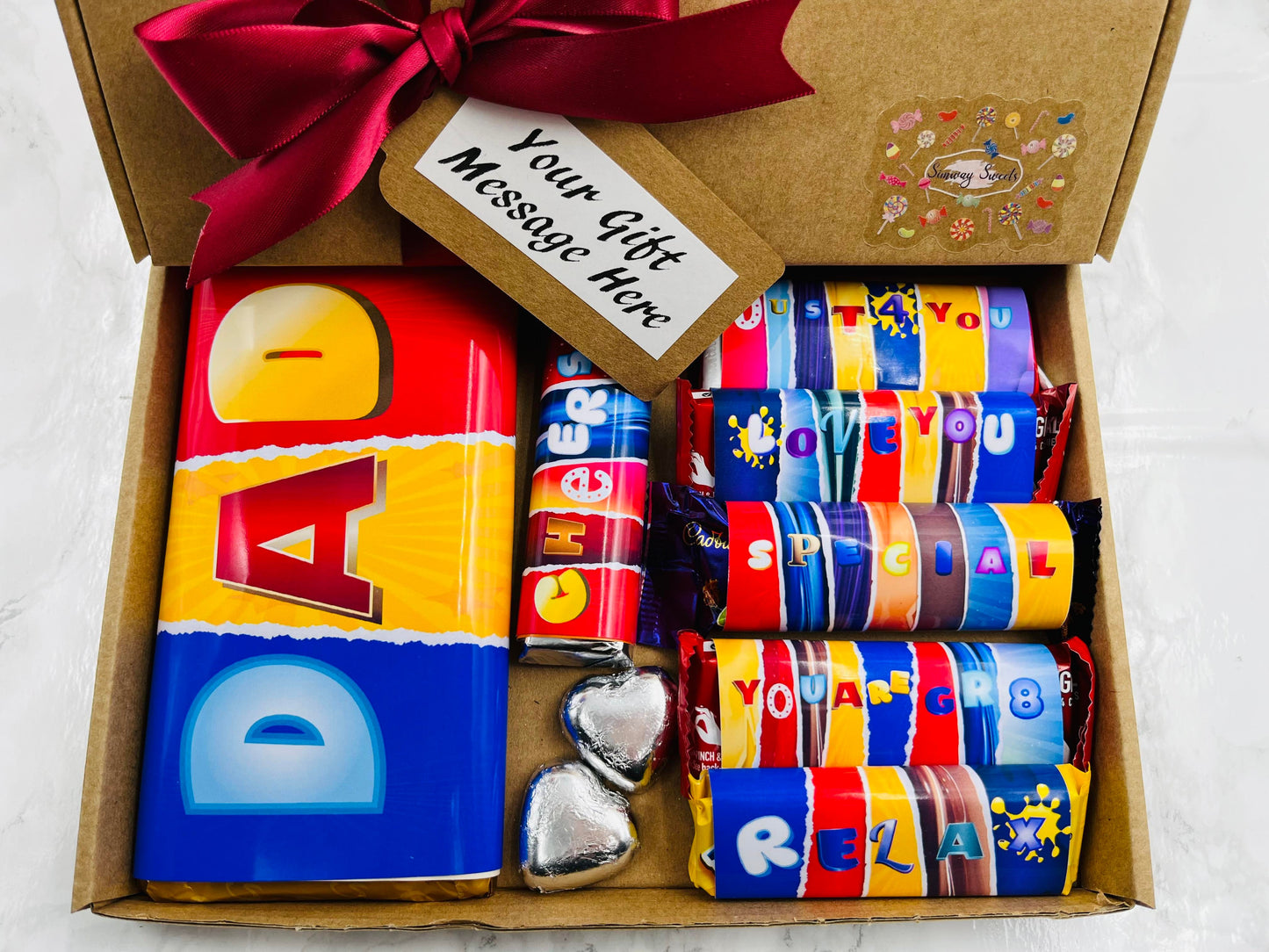 Fun Fathers Day Novelty Chocolate Wrapper Gift Box - Dad