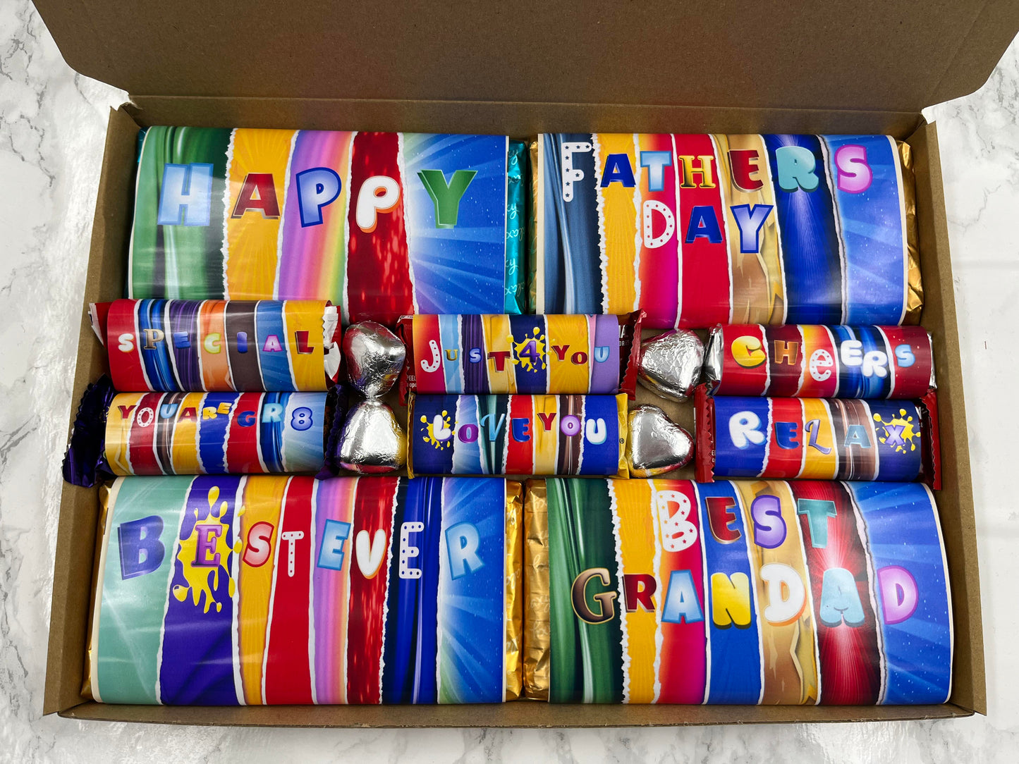 Fun Fathers Day Novelty Chocolate Wrapper Gift Box - Best Grandad