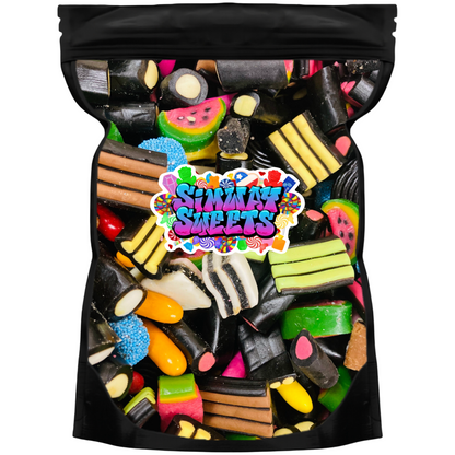 Liquorice Pick & Mix, Classic Black & Fruit Retro Sweets