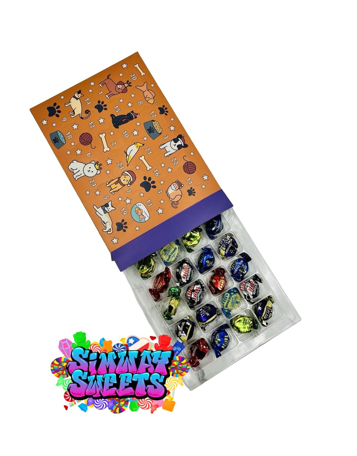 Simway Sweets Toffees, Eclairs & Liquorice Christmas Advent Calendar 2