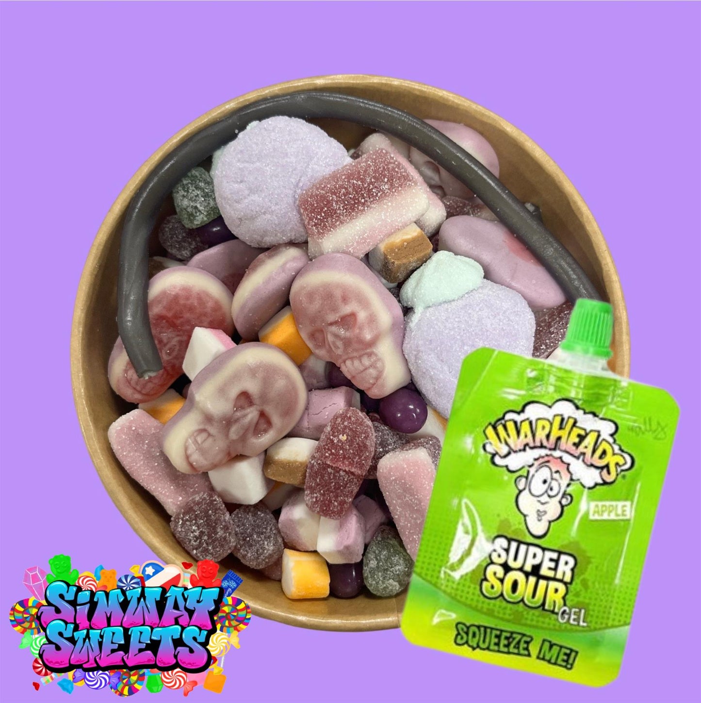 Violet Candy Salad - With Gel