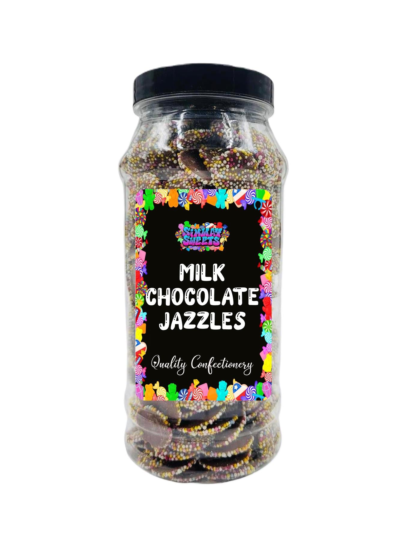 Milk Chocolate Jazzies Jazzles Retro Sweets Gift Jar - 580g