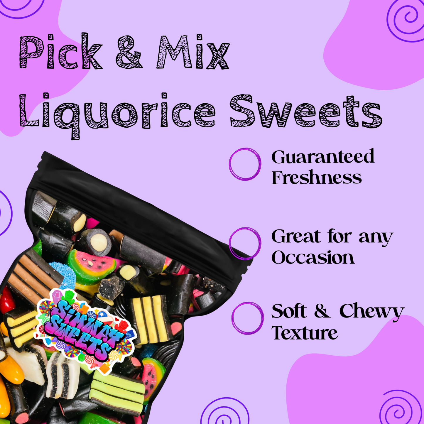 Liquorice Pick & Mix, Classic Black & Fruit Retro Sweets