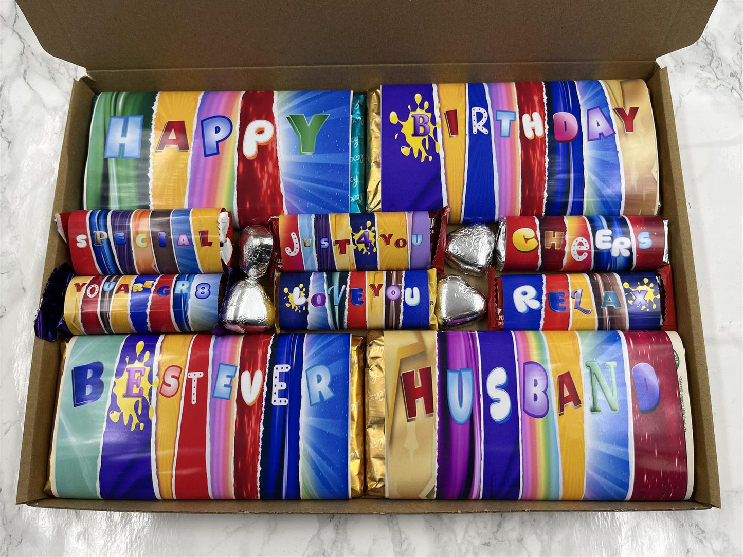 Fun Novelty Birthday Chocolate Wrapper Gift Box - Husband