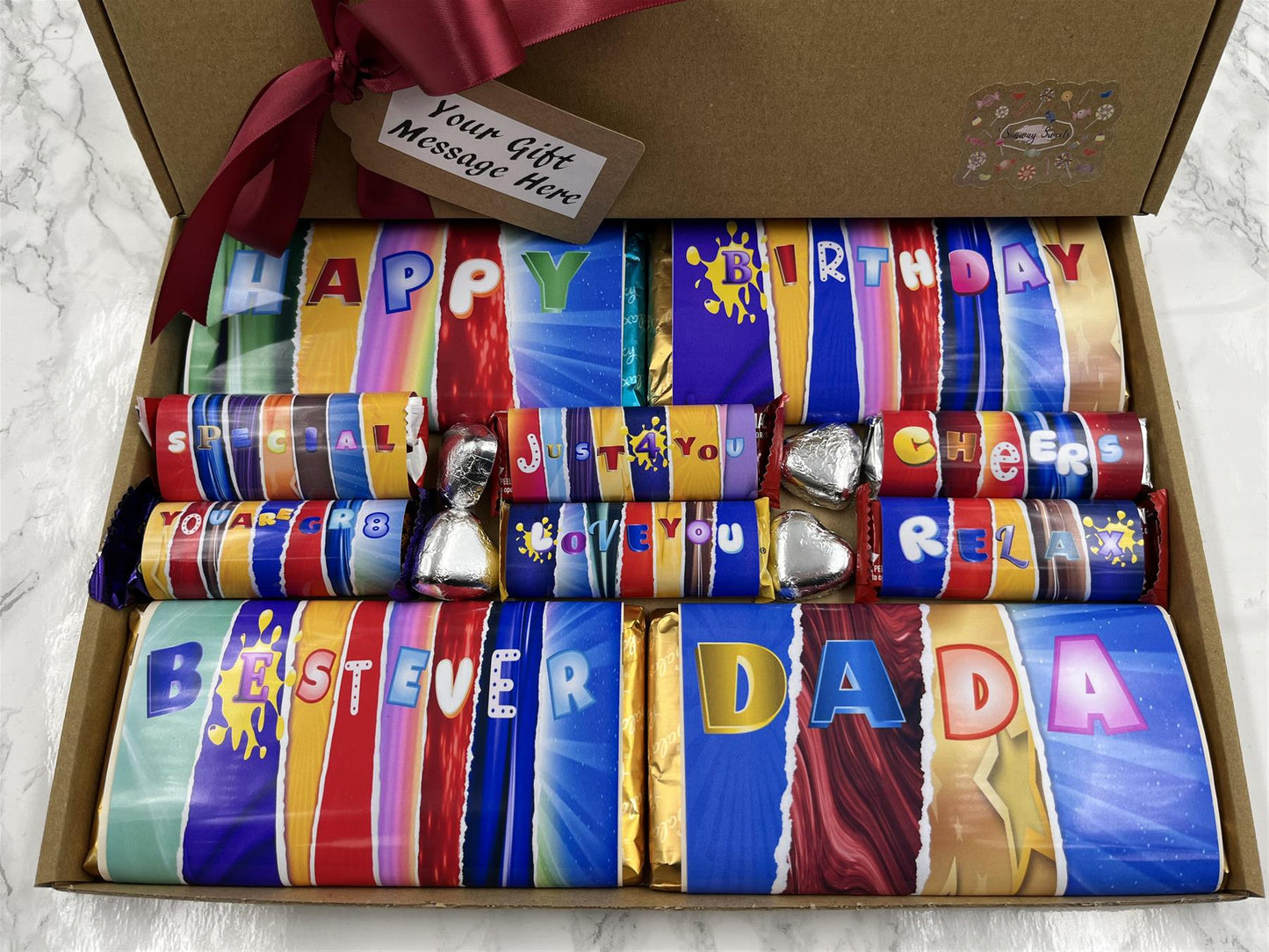 Fun Novelty Birthday Chocolate Wrapper Gift Box - Dada