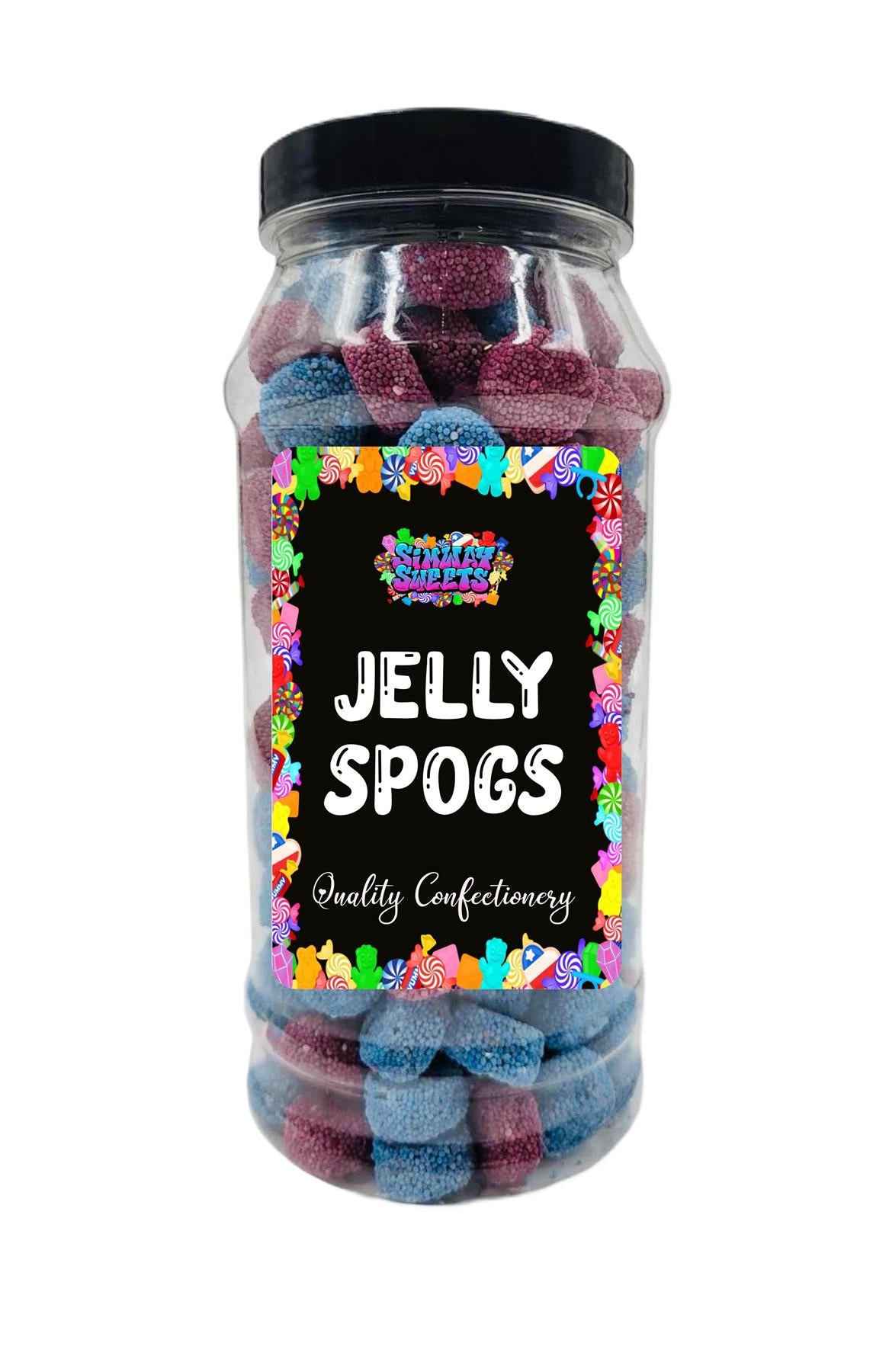 Jelly Spogs Jelly Buttons Aniseed Retro Sweets Gift Jar - 665g