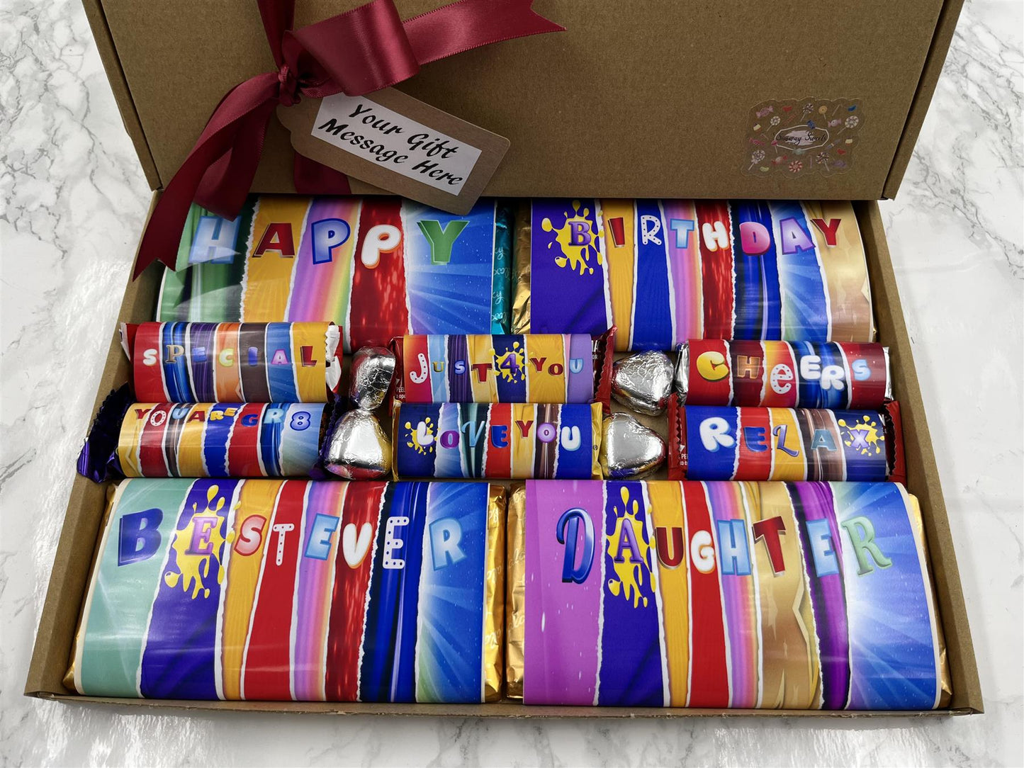 Fun Novelty Birthday Chocolate Wrapper Gift Box - Daughter