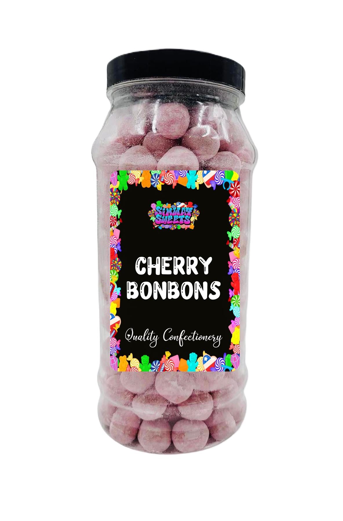 Cherry Flavour BonBons Retro Sweets Bon Bons Gift Jar - 725g