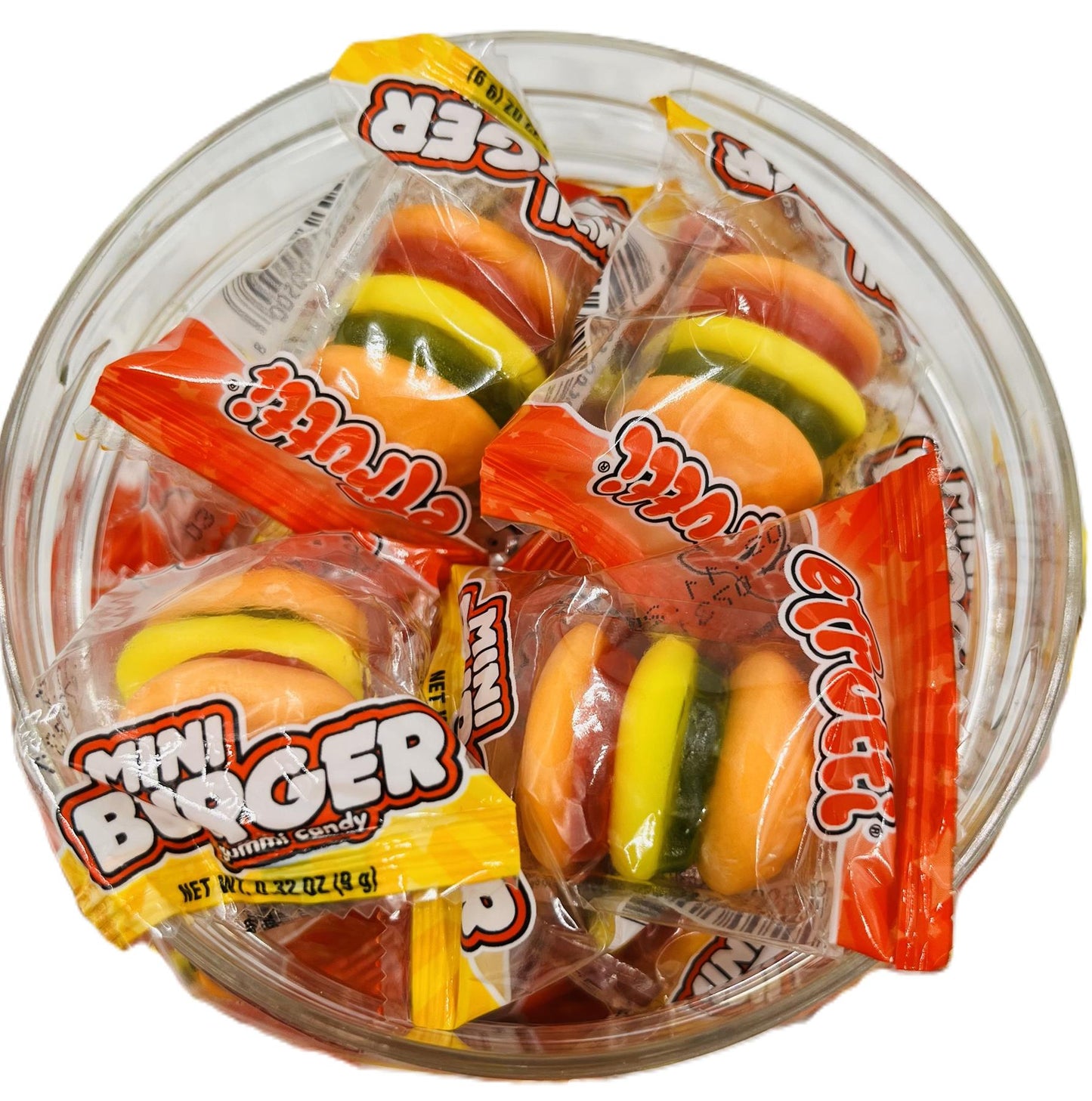 Simway Sweets Jar 385g - Gummi Burgers - Individually Wrapped American Sweets - Approximately 30 Pieces
