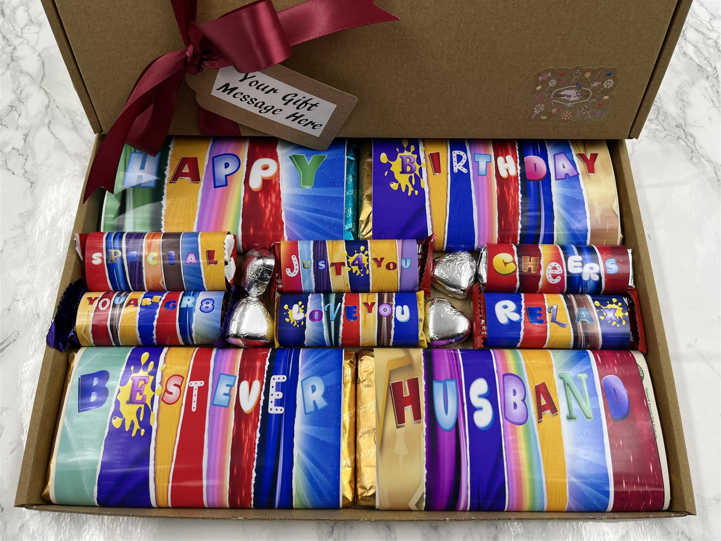 Fun Novelty Birthday Chocolate Wrapper Gift Box - Husband