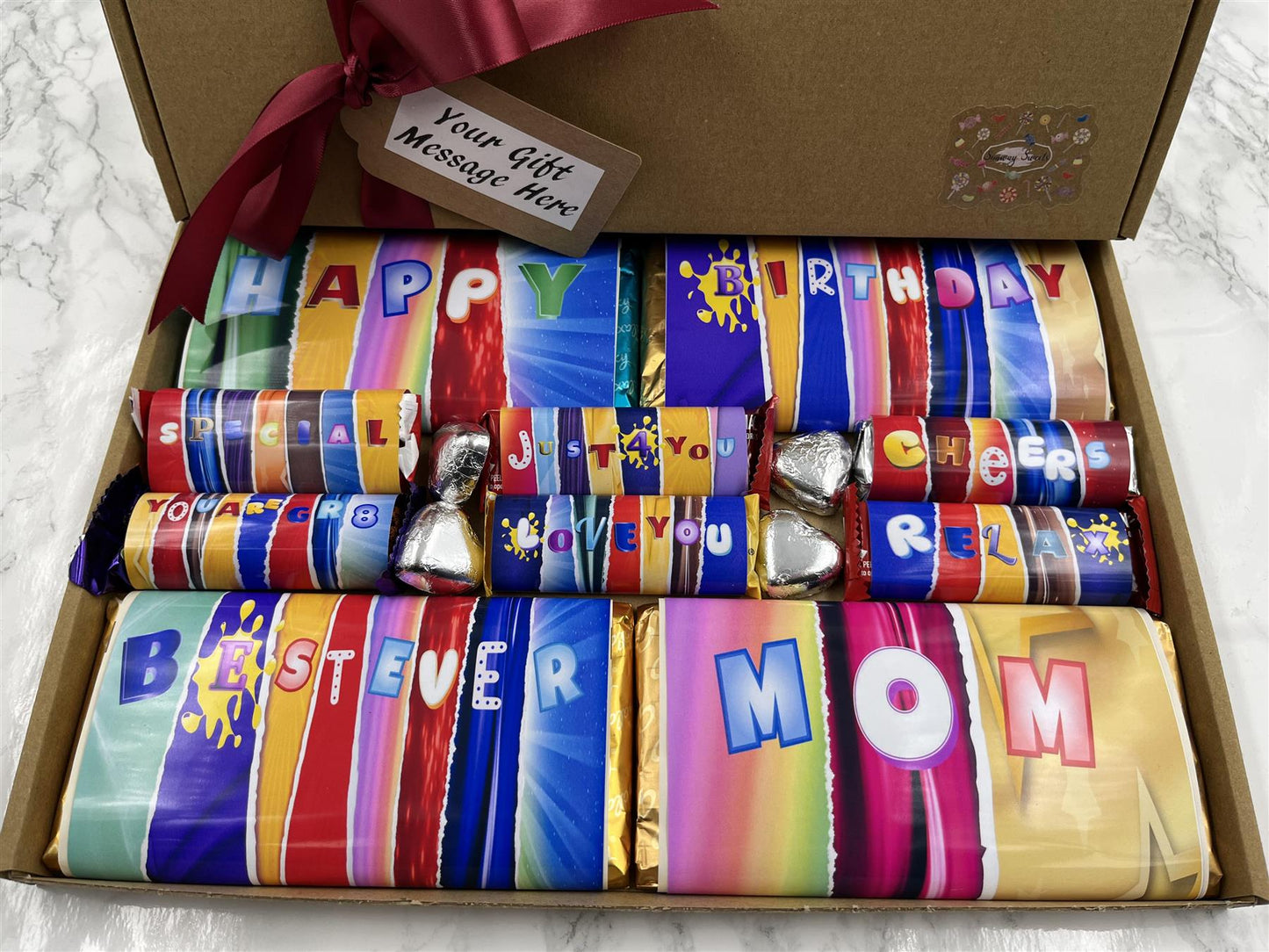 Fun Novelty Birthday Chocolate Wrapper Gift Box - Mom