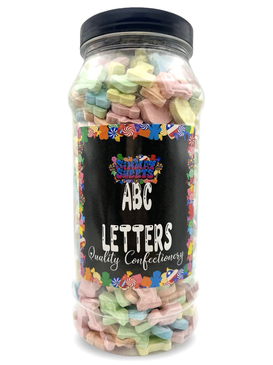 ABC Letters Chalky Alphabet Sweets Gift Jar - 700g