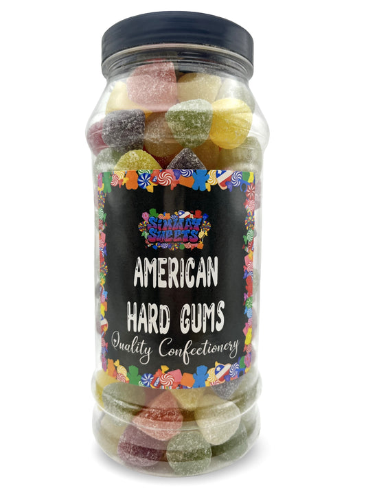 American Hard Gums Retro Fruit Flavour Sweets Gift Jar - 785g
