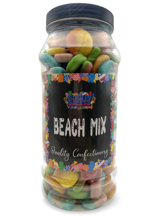 Beach Mix Jelly Gummy Retro Sweets Gift Jar - 700g