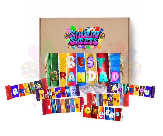 Fun Fathers Day Novelty Chocolate Wrapper Gift Box - Best Grandad