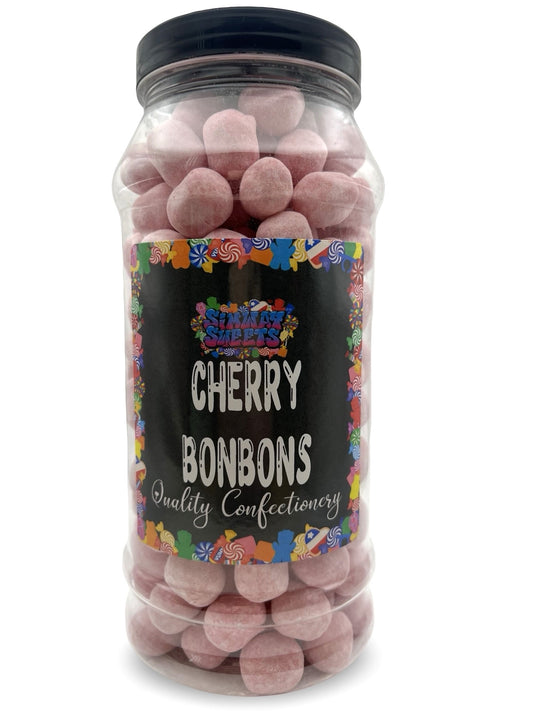 Cherry Flavour BonBons Retro Sweets Bon Bons Gift Jar - 750g