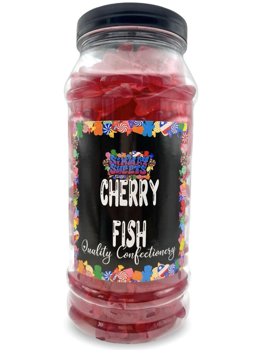 Cherry Fish Gummy Sweets Jelly Retro Sweets Gift Jar - 700g