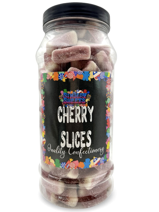 Cherry Slices Retro Fizzy Gummy Sweets Gift Jar - 700g